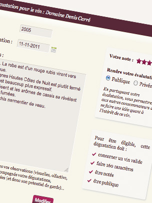 Carnet de d�gustation